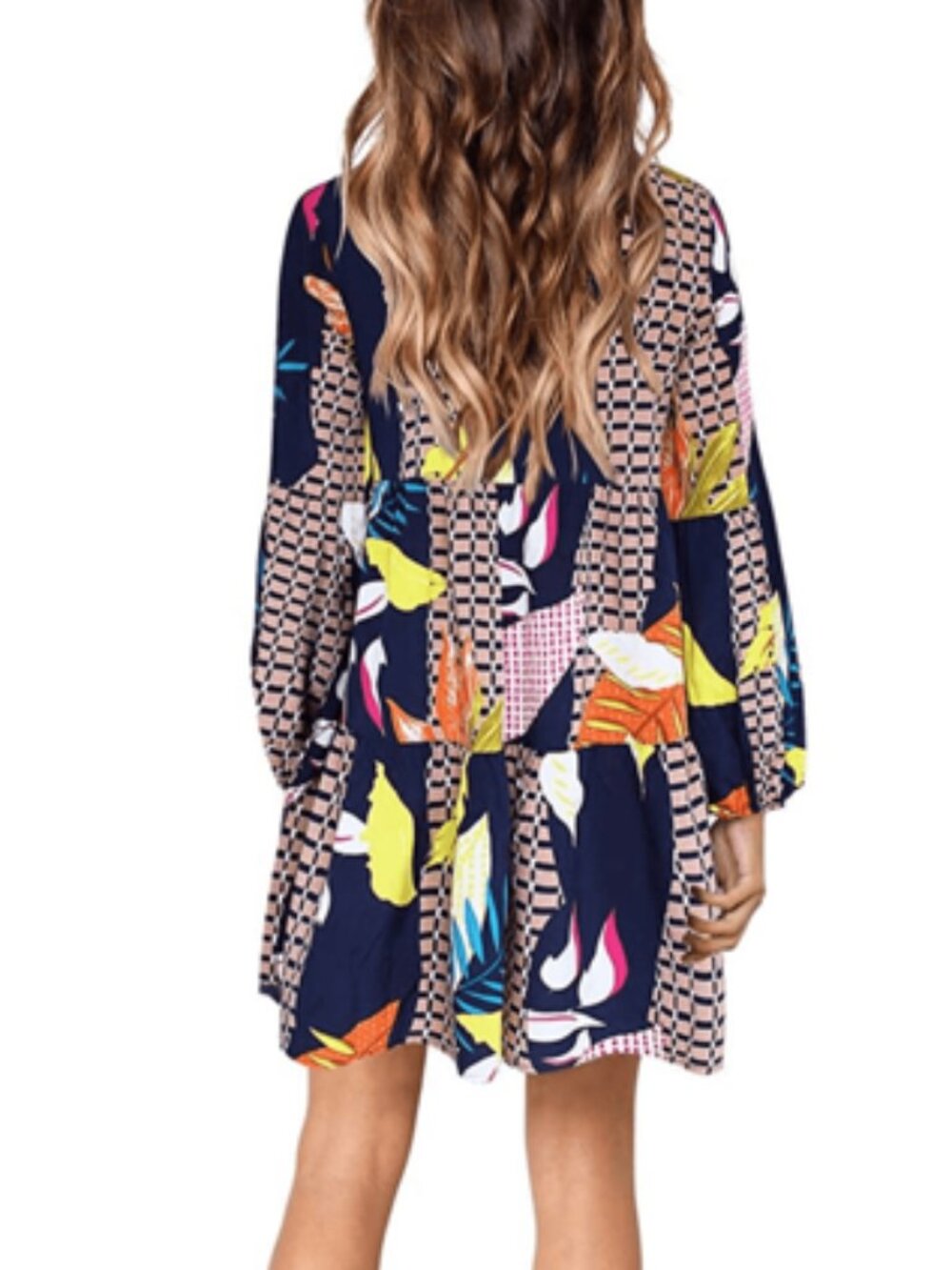 AMORETU BOLD ABSTRACT DRESS XL - Picture 3 of 11